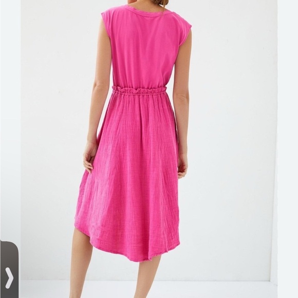 Anthropology Pink Casual Dress preloved condition size medium. High low dress - Picture 3 of 8